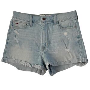 Hollister Women's Faded Blue Jean Shorts